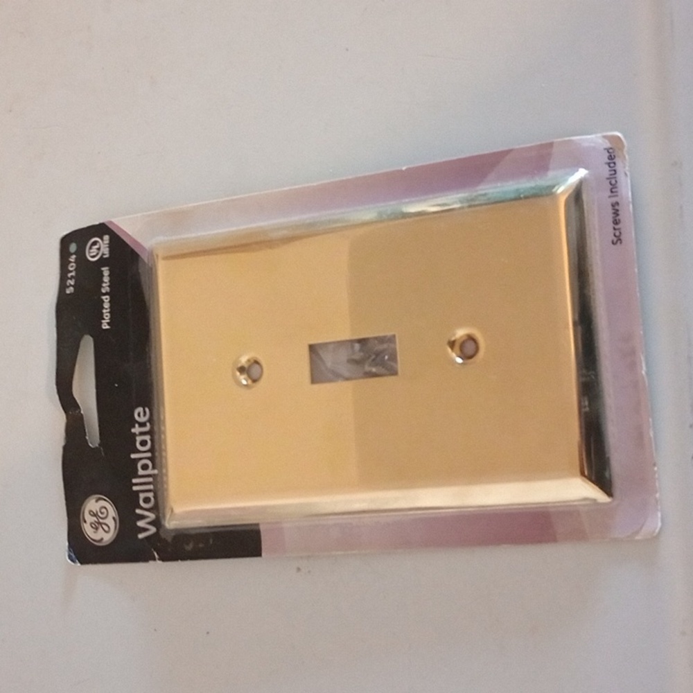 GE wallplate gold (plated steel)
